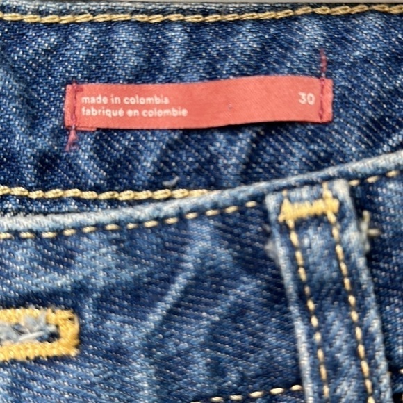 Pilcro The Joey High Rise Straight Leg Distressed Jeans Size 30 - Picture 11 of 16